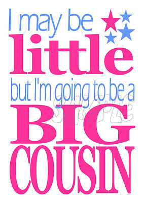 BIG cousin - IRON ON T-shirt TRANSFER 