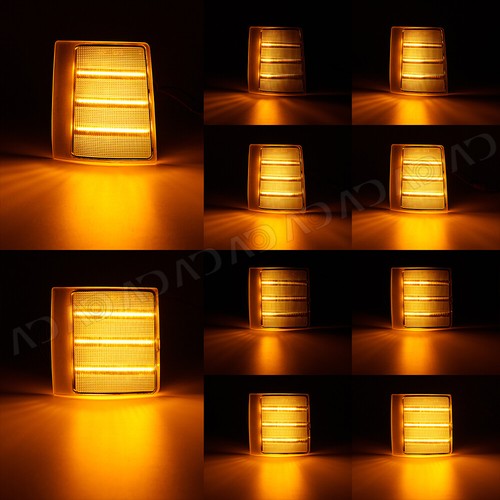 4x LED Front Side Marker Turn Signal Light For 94-00 Chevy&GMC C/K Pickup Trucks - Picture 2 of 14