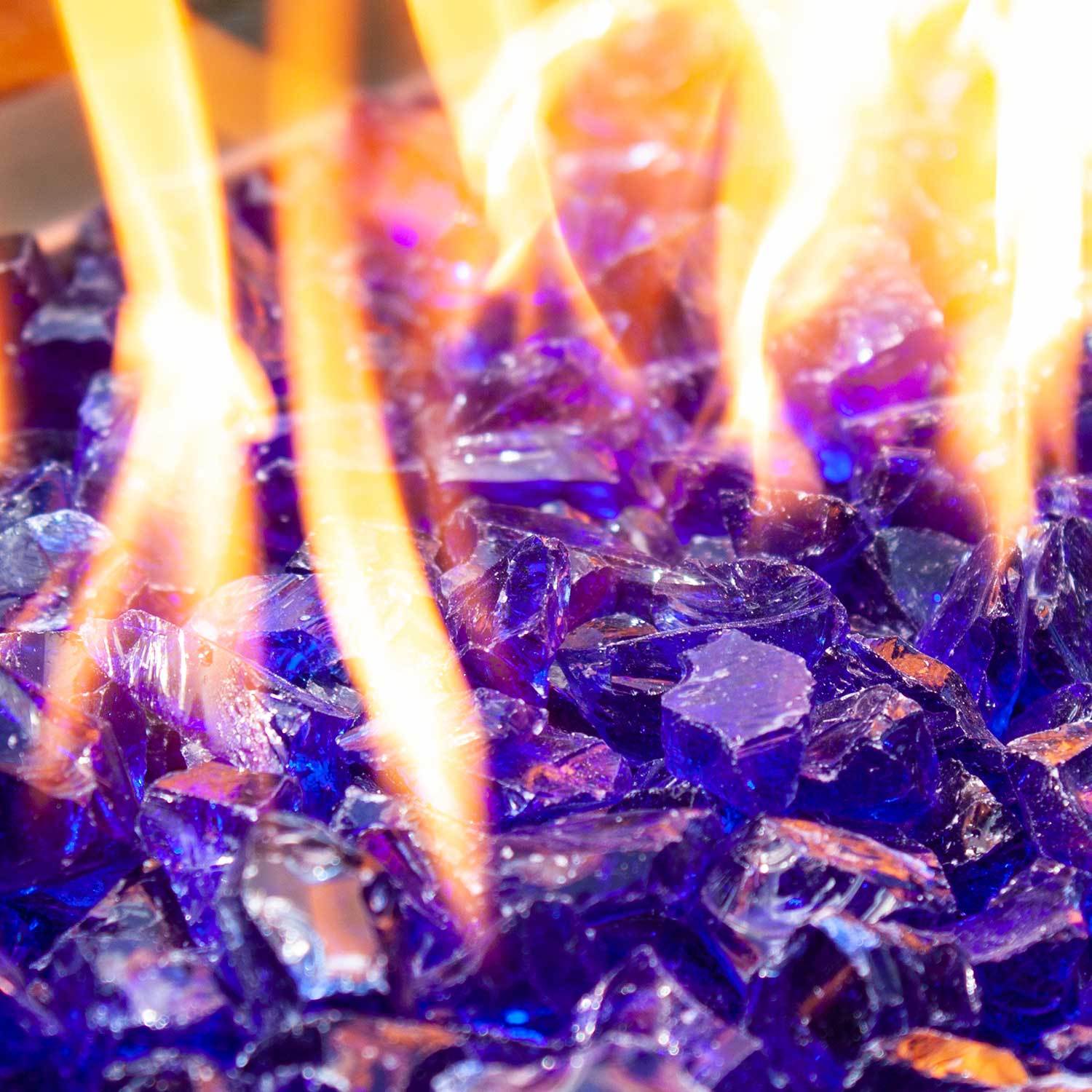 Celestial Fire Glass Crushed Fire Glass Cobalt Blue 1/2" to 3/4", 10