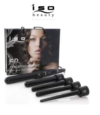 ISO Beauty 5 pc Digital Twister Styling Curling Wand 5P Interchangeable Barrels
