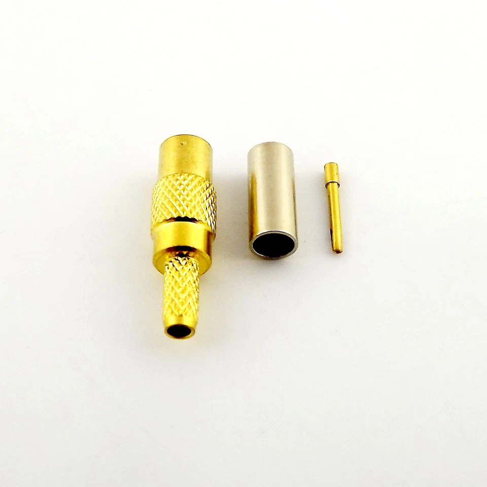 100x MCX Female Jack Crimp For RG174 RG316 LMR100 RG179 RG188 Cable RF Connector - Image 3 of 4