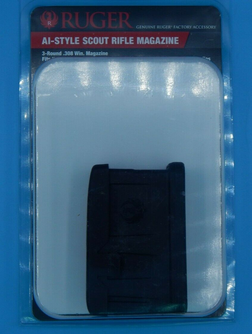 Ruger AI Style Rifle Magazine 3 RD Round 308 WIN Gunsite Scout 90560 ...