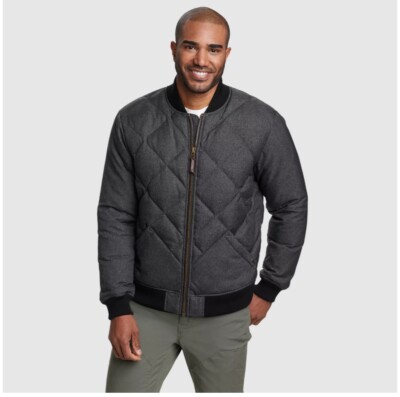ジャケット・アウター eddie bauer skyliner Ssize Men's Eddie Bauer 1936 Skyliner Model Down Jacket Grey Quilted