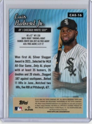 2024 Topps Chrome Luis Robert Jr. #CAE-16 All-Etch Insert