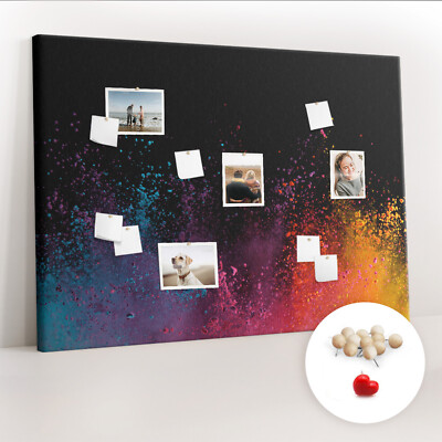 Pinntafel Korktafel Kinderspiel 100 Pinnadeln 140x100cm Eine Explosion von Farbe