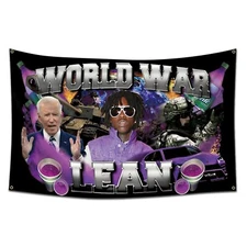 ENMOON World War Lean Flag 3x5 Ft Funny Banner for Parade Breeze College Dorm...