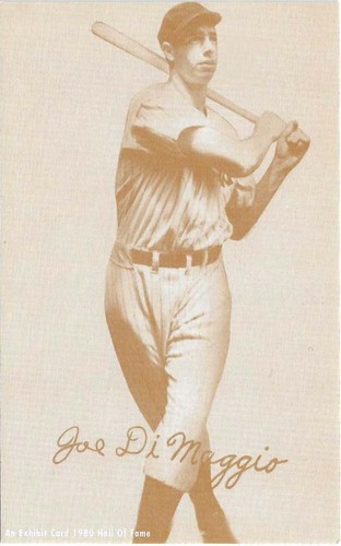 Joe DiMaggio [Sepia] 1980 Hall of Fame Exhibit card