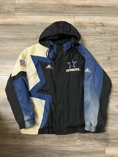 Vintage 90s Dallas Cowboys Pro Line Apex One Big Star Jacket Hooded Size XL NFL