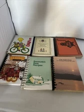 Vintage Lot of 6 Spiral Bound Cookbooks See Pictures and Description for Titles