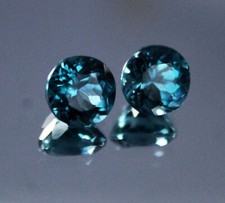 8.90 Ct Natural Montana Sapphire Round Cut CERTIFIED Loose Gemstone Pair 7 MM