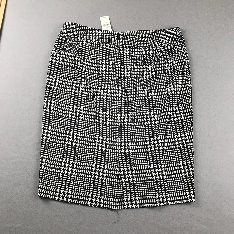 Falda Lane Bryant para mujer 14/16 negra pata de gallo a cuadros elástica espalda abertura cremallera nueva con etiquetas Foto 4 de 4