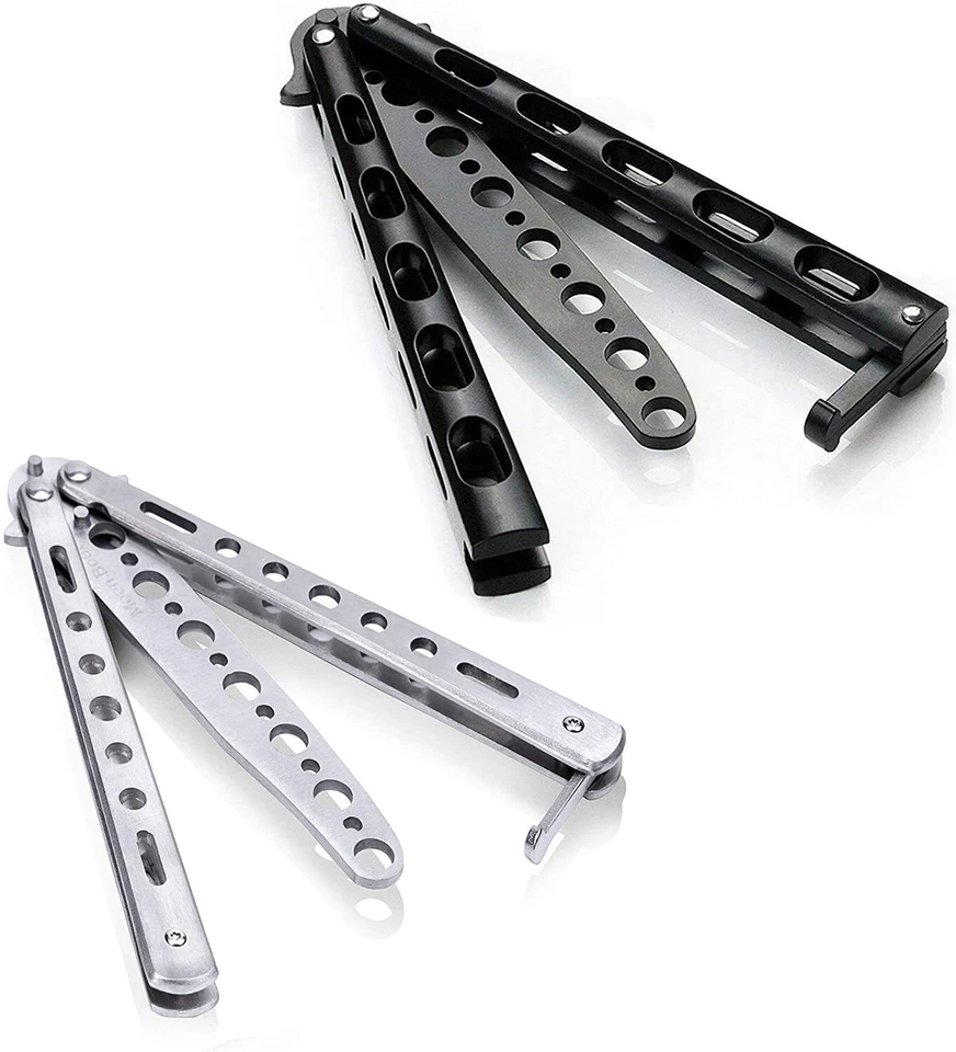 Butterfly Training Knife Comb Trainer Metal Non Sharp Dull Practice Tool New - Изображение 2 из 4