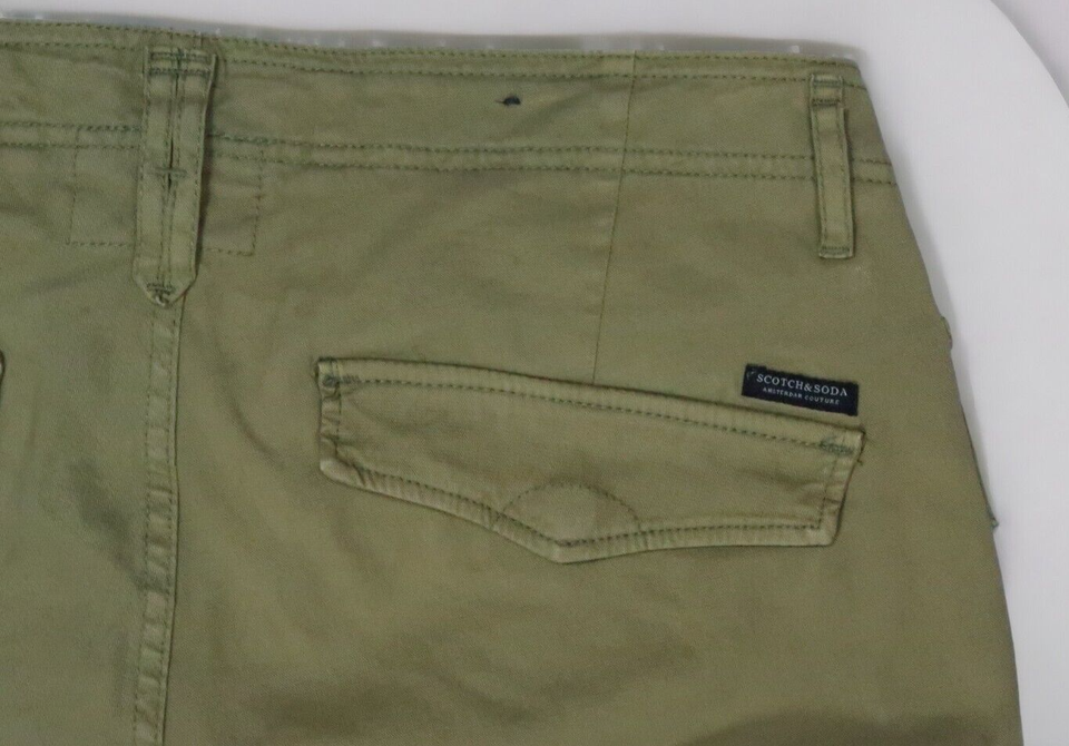 SCOTCH & SODA TAPERED PLEATED CARGO PANTS MENS 32 X 30 OFFICER MILITARY