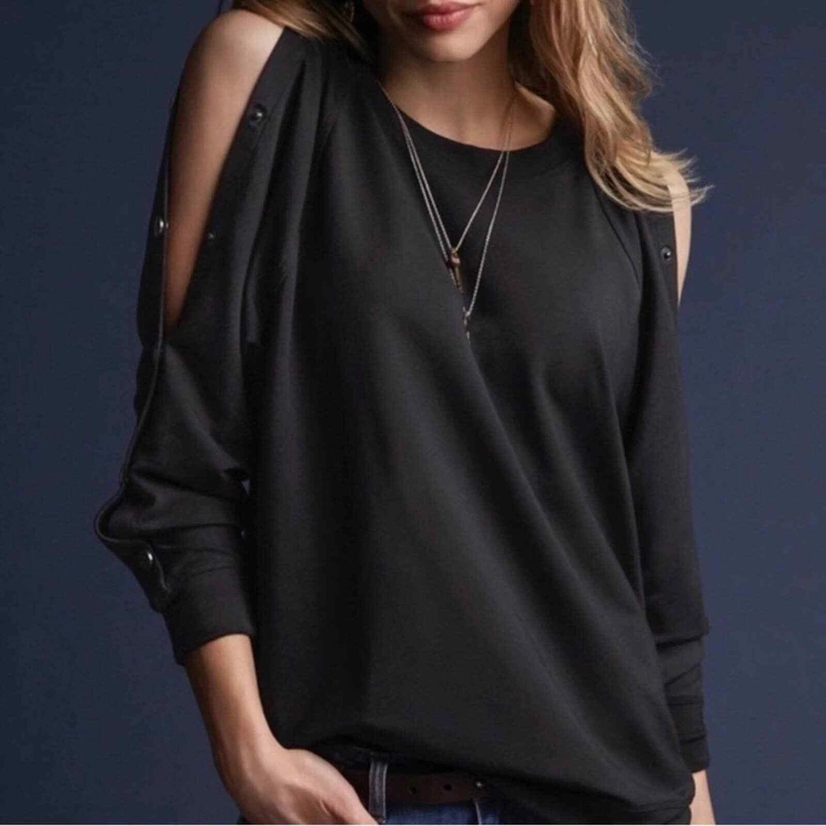 Cabi snap sleeve best sale sweatshirt