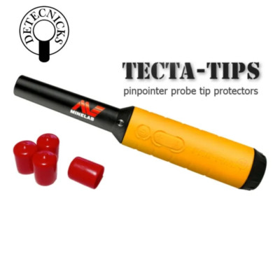 4 x Tecta-Tips für Minelab Pro-Find 15/20/35/40 (rot) - Sondenspitzenschutz