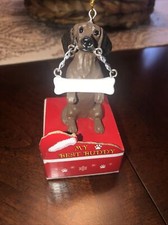 Dachshund Red/Brown Christmas Ornament, Personalize, New