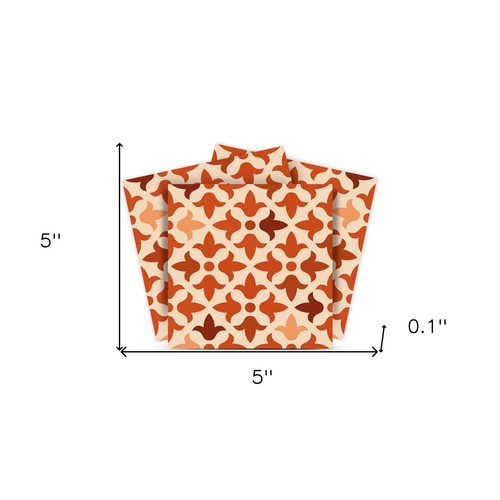 5" X 5" Terra Cotta Tango Peel and Stick Tiles - Bild 9 von 9