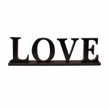 Wooden Cutout Word LOVE Sign Block Letter Rustic Sign Tabletop Words Decor    