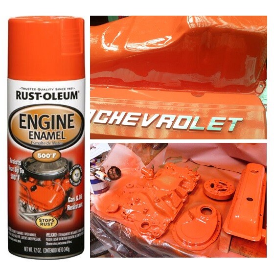 Chevy Orange High Temp Engine Paint