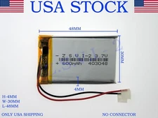 3.7V 600mAh 403048 Lithium Polymer LiPo Rechargeable Battery (USA STOCK)