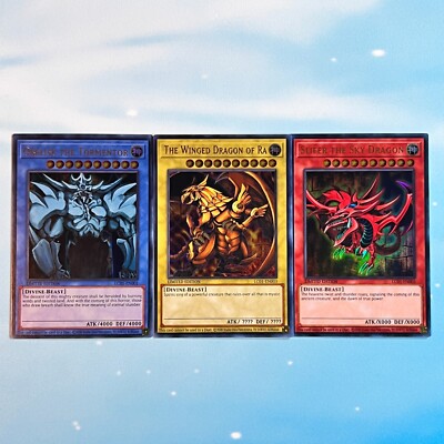 ghost rare egyptian god cards YuGiOh Mosaic Set of 3 God Cards Slifer, Obelisk Ra BP02-EN125, BP02-EN126 & BP02-EN127 : Toys & Games Your opponents monsters cannot target for attacks Yugioh Egyptian god cards in