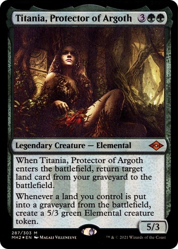 MTG Titania, Protector of Argoth (Retro Etch Foil) - Modern