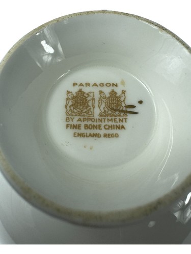 Paragon Tea Set - Double Warrant Cobalt Blue & Pink Rose Cup & Saucer -Gold Gilt - Picture 16 of 21