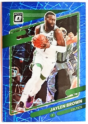 Jaylen Brown 2022 Donruss Optix Blue Velocity #19- Boston Celtics