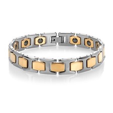 NEW Gold IP Tungsten Bracelet w/ Shiny Tungsten Links Magnets NEW 2023 STYLE