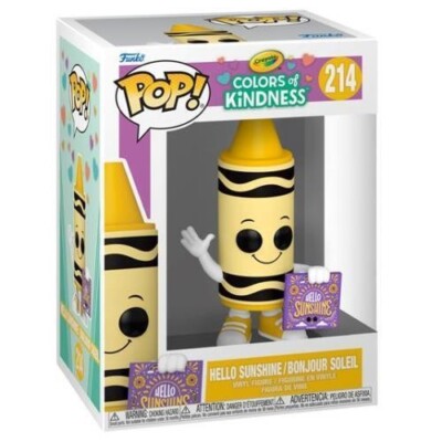 Crayola Gelb Buntstift Hello Sonnenschein 9.5cm Pop Vinyl Figur Funko 214