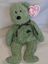 Retired Beanie Shamrock the St. Patrick's Day 4338 Plush Stuffed Toy 9" Bear