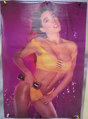 Rolled 1991 Brooke Model Pin Up Cheesecake Work Out Poster Starmakers 2287 P39