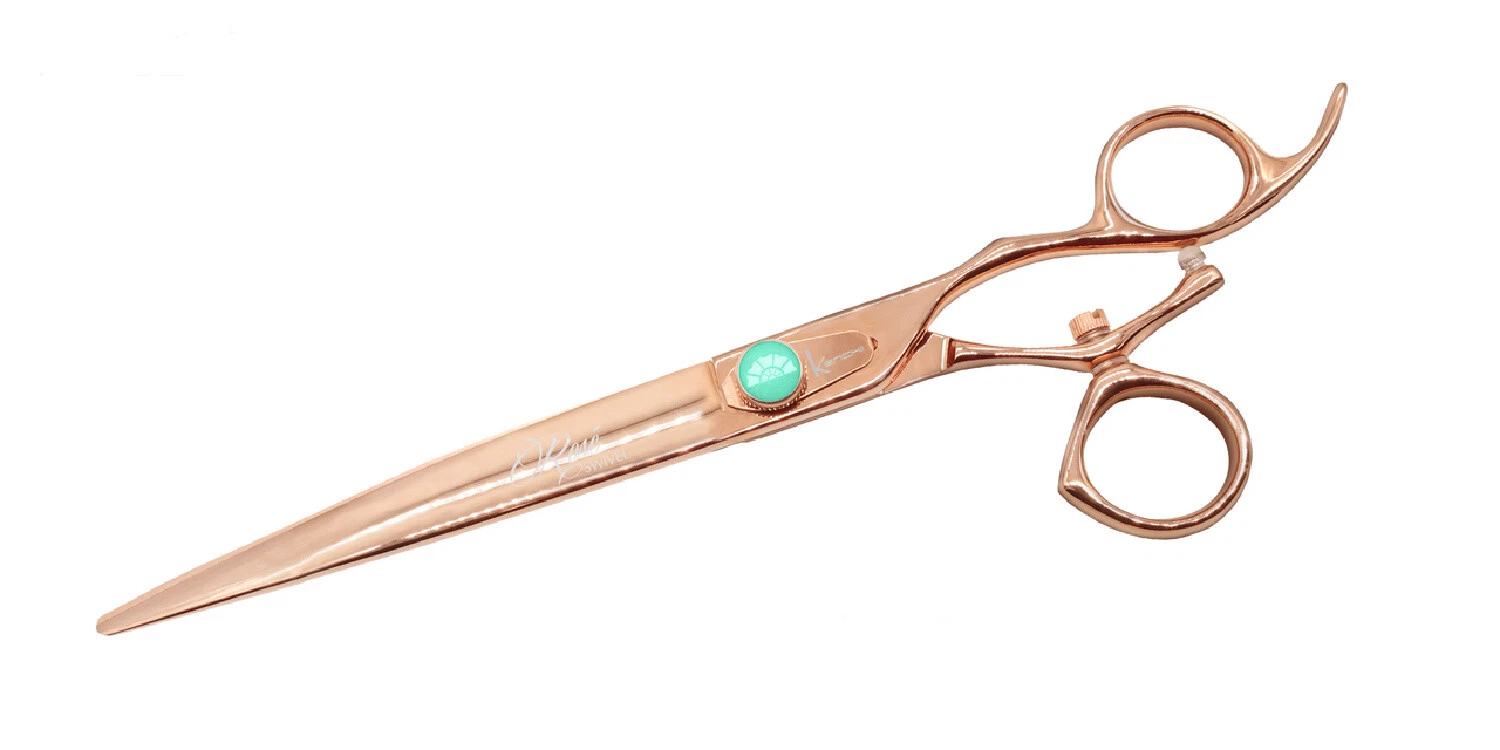 Kenchii Rosé Swivel Line of Deluxe Pet Grooming Shears (7, 8, 54T, 25T, Sets)