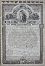 The Cleveland, Cincinnati Chicago Und St Louis Raiway Compagny Zertifikat (3282)