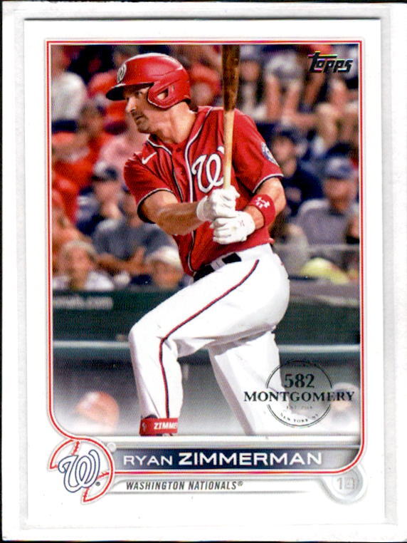 2022 Topps 582 Montgomery Club Foil Stamped Ryan Zimmerman  #296 Nationals