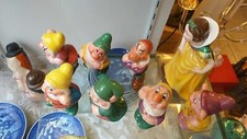 CERAMICHE ZACCAGNINI SERIE COMPLETA WALT DISNEY BIANCANEVE E I 7 NANI COME FOTO