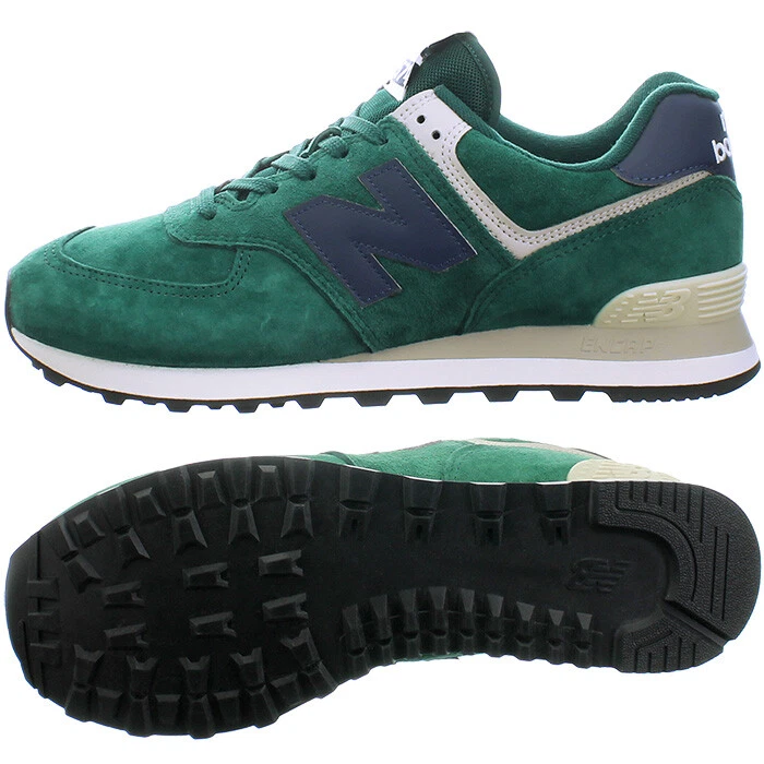 New Balance 574 grün blau grau Herren Jungen Wildleder Low-Top Sneakers NEU
