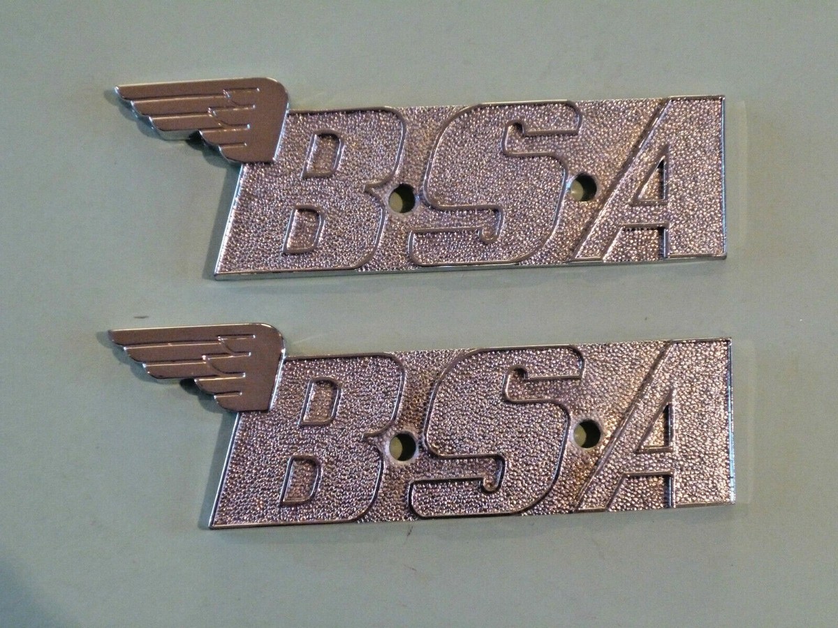 BSA A65L A65T A70 PETROL TANK FUEL GAS TANK BADGES CHROME 60