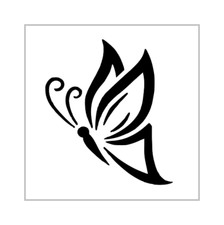Butterfly 2 Stencil 4 Inch Side View Outline Miniature Design Sheet MIN229