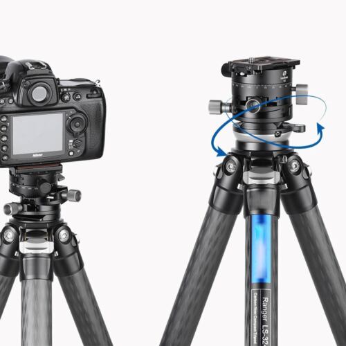 New Leofoto G2 GEAR HEAD 3 In 1 Panoramic Geared Ball head Tripod Head BlackPaar - Picture 4 of 8