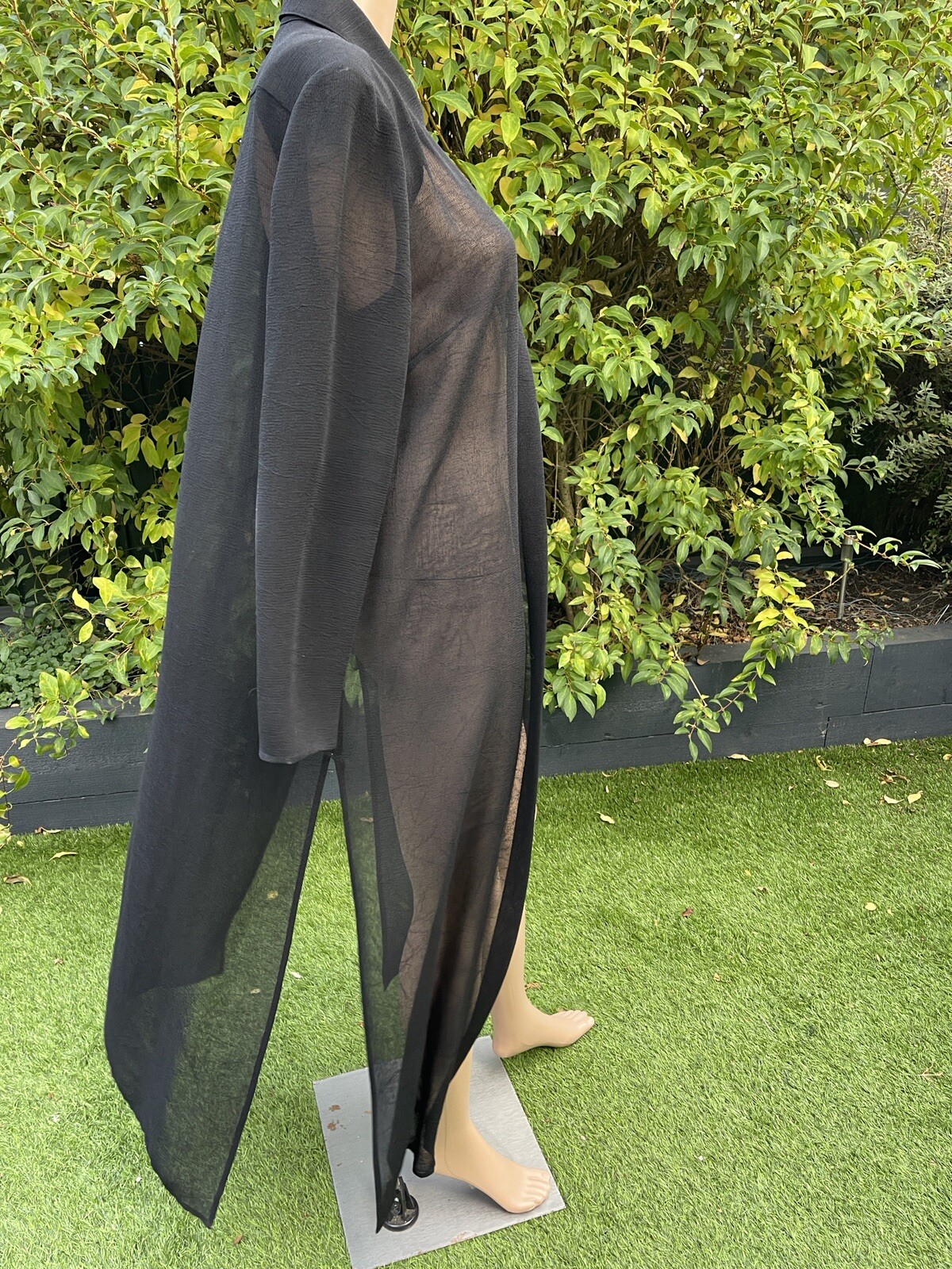 Decisions Basic Long Black Jacket With Buttoned C… - image 4