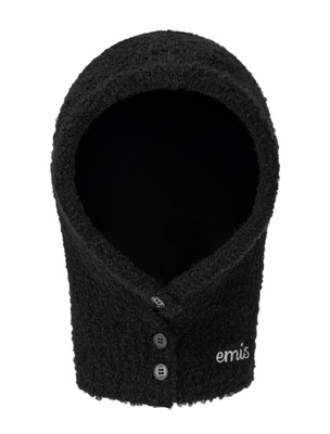 Korean Brand EMIS Button Balaclava Unisex Casual Lifestyle Head Support Black