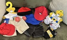 Build A Bear Boys Clothes and Shoes: Two Outfits Sneakers 2 Pr Socks, 3 Hats