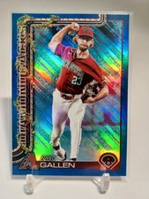 2025 Topps Holiday Zac Gallen Blue Metallic Glitter H131