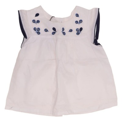 OshKosh B'gosh, Kleid, Größe: 80, Weiß/Blau, Blumen, Mädchen #ojB