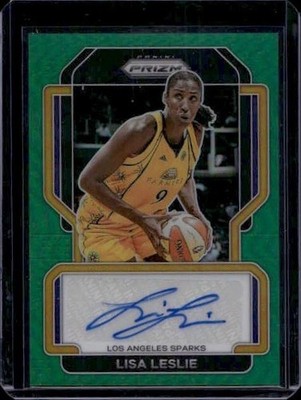 2022 Panini Prizm WNBA #SG-LLS Lisa Leslie Signatures Prizms Green