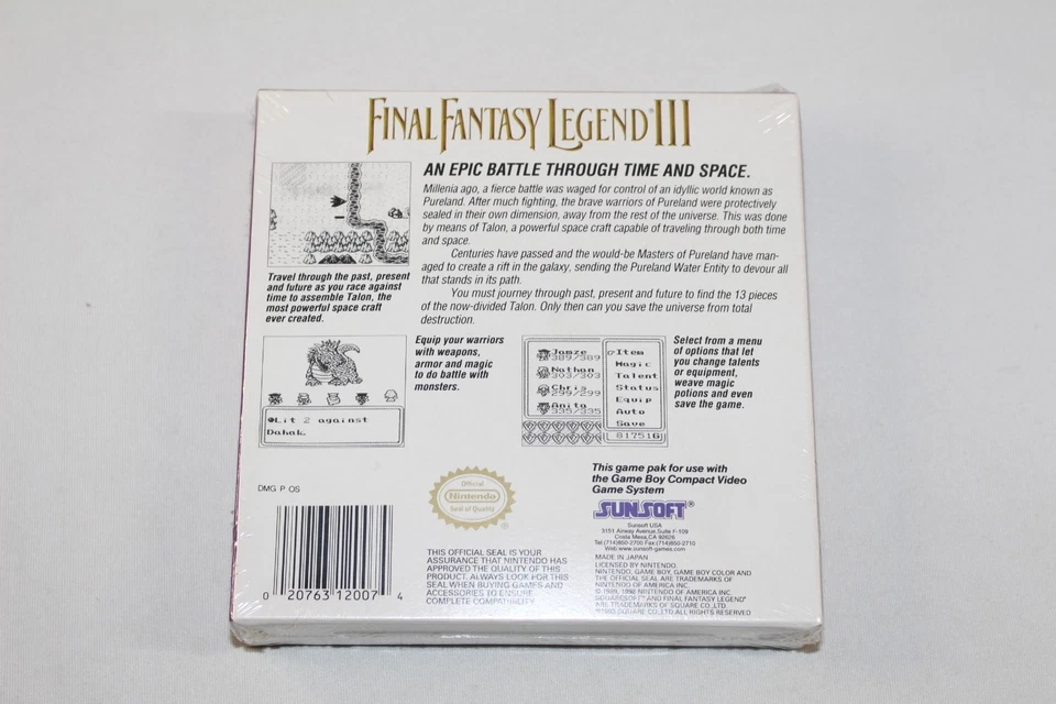 Final Fantasy Legend III Nintendo Game Boy BRAND NEW & SEALED! RARE! - Image 4 of 4