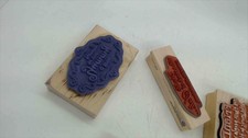 Lot of 6 Wood Mounted Rubber Stamps   Friendship, Sentiment  Quote Theme