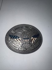 Nocona Land of The Free Belt Buckle American Eagle