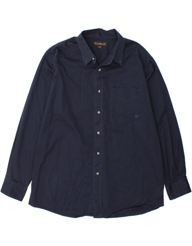 ARIAT Mens Shirt XL Navy Blue Cotton AZ07